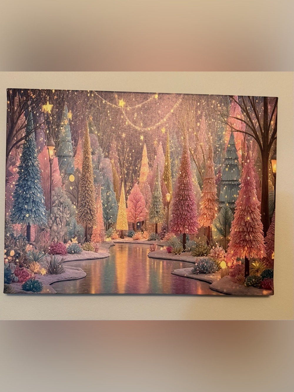 Fairy Tale Christmas Forest Canvas Wall Art